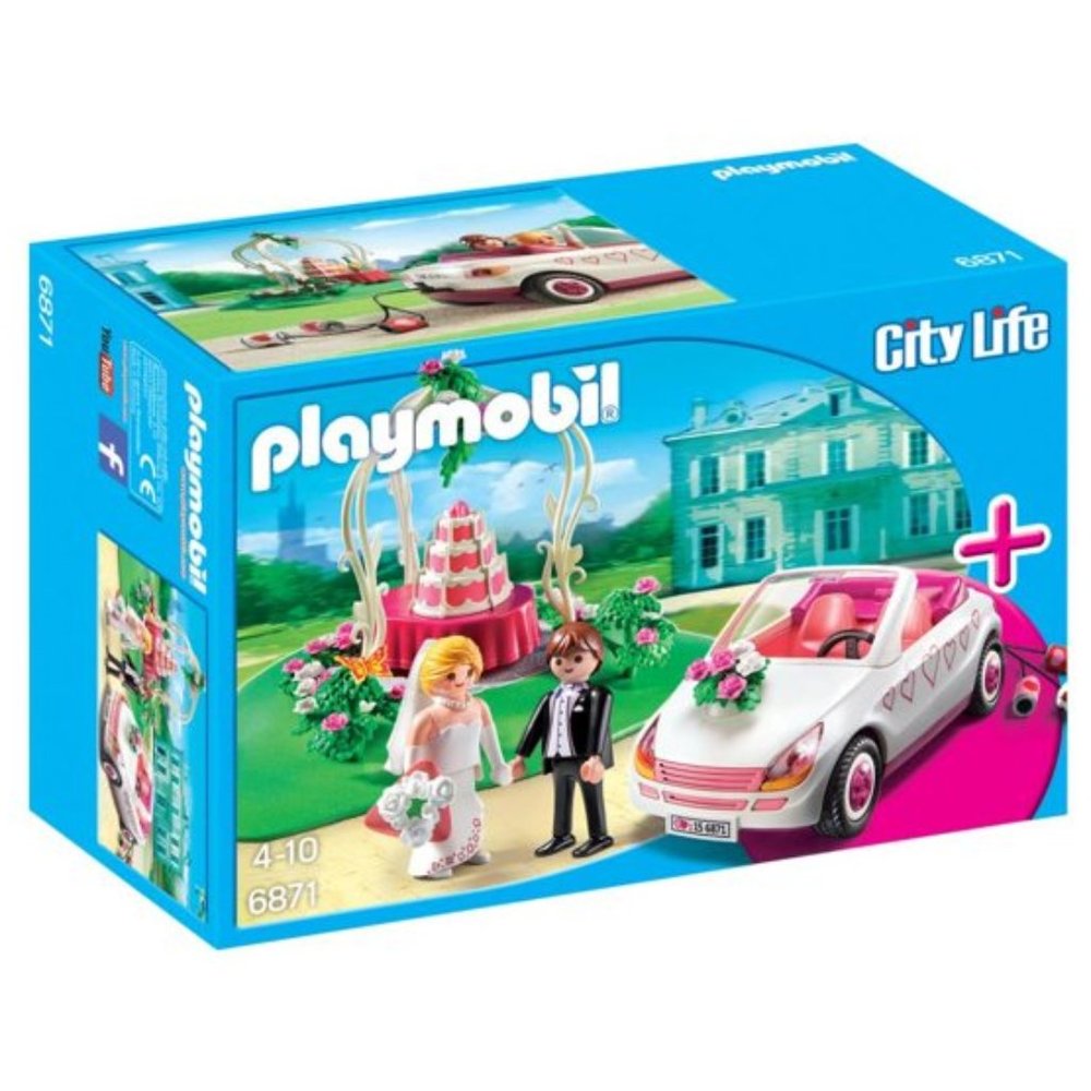 Playmobil 6871  Wedding Celebration  Bride Groom Car Cake set New in Box